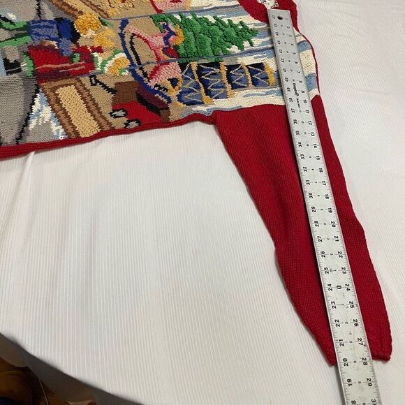 Tiara International VTG Toy Store Red Christmas Sweater Size Large - Picture 5 of 9